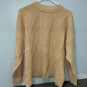 Sweater Cable knit Tan/Beige size Small